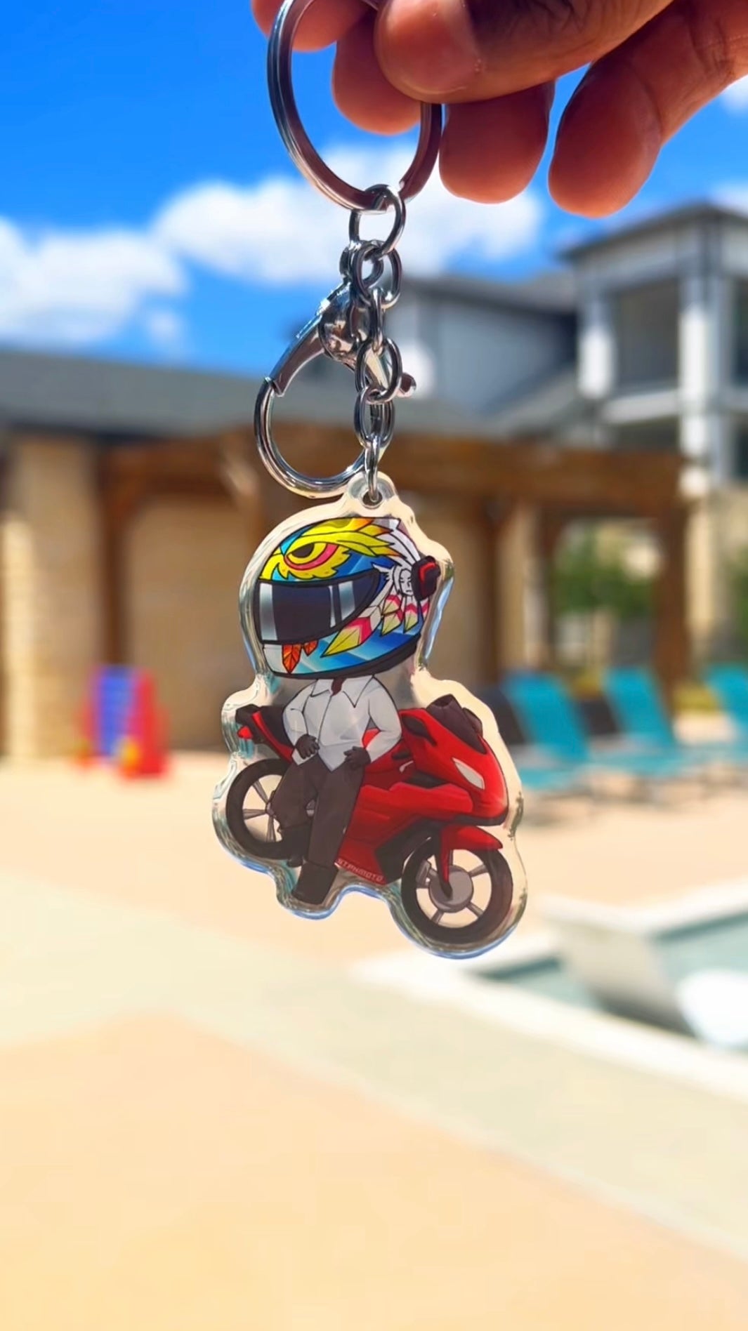 Owl Helmet Keychain